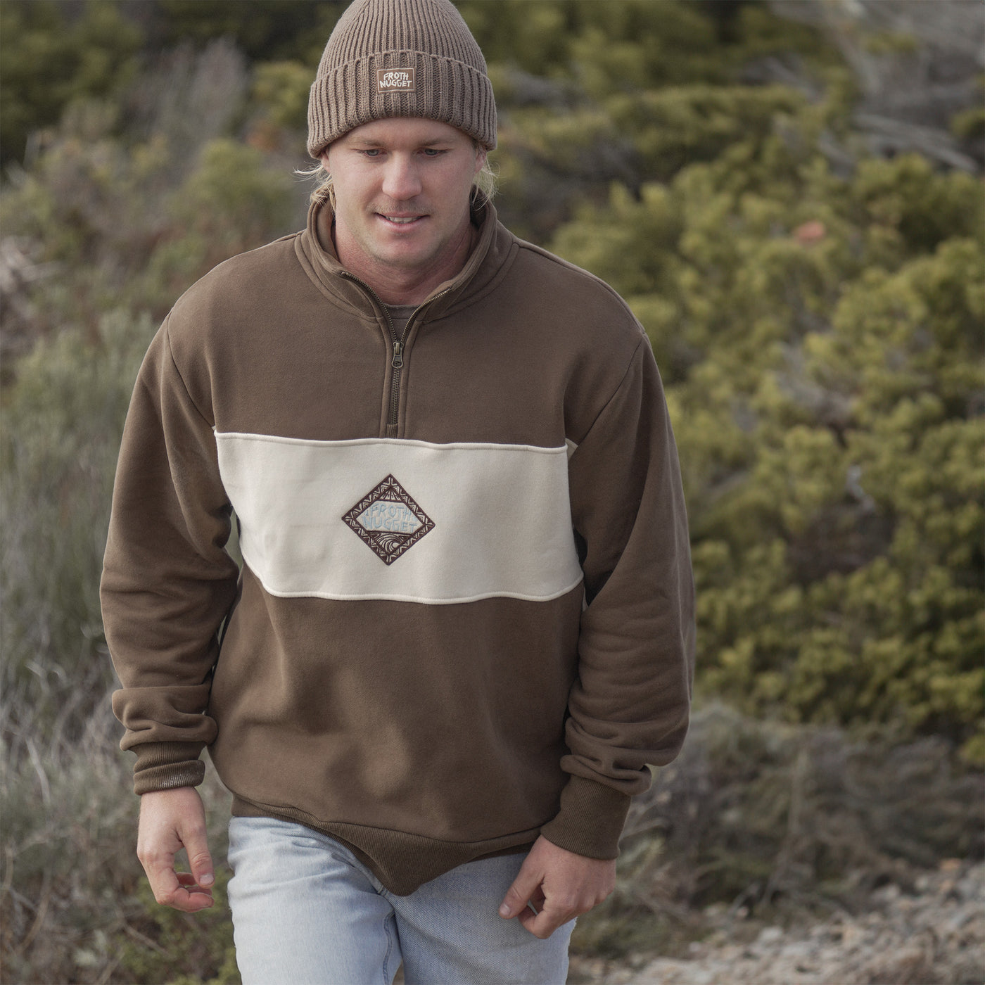 Off Grid Quarter Zip Chocolate