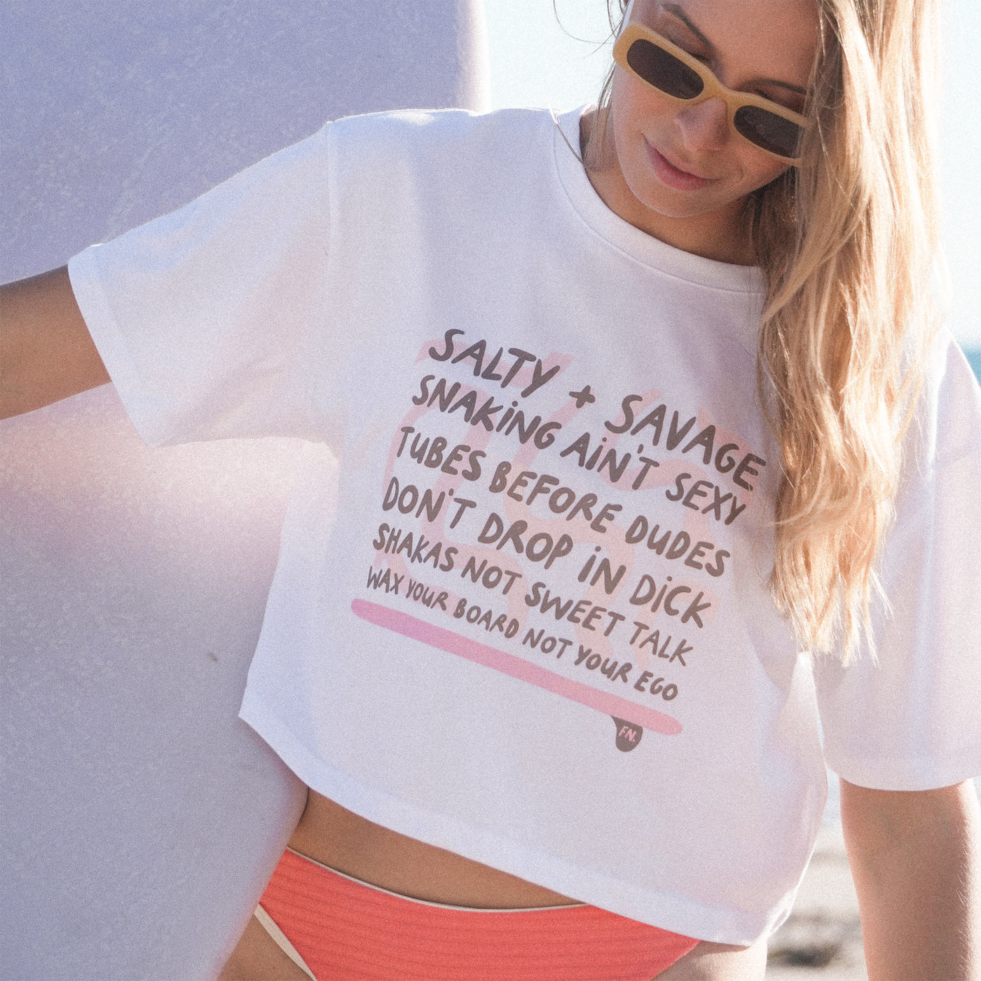 Salty + Savage Cropped T-shirt