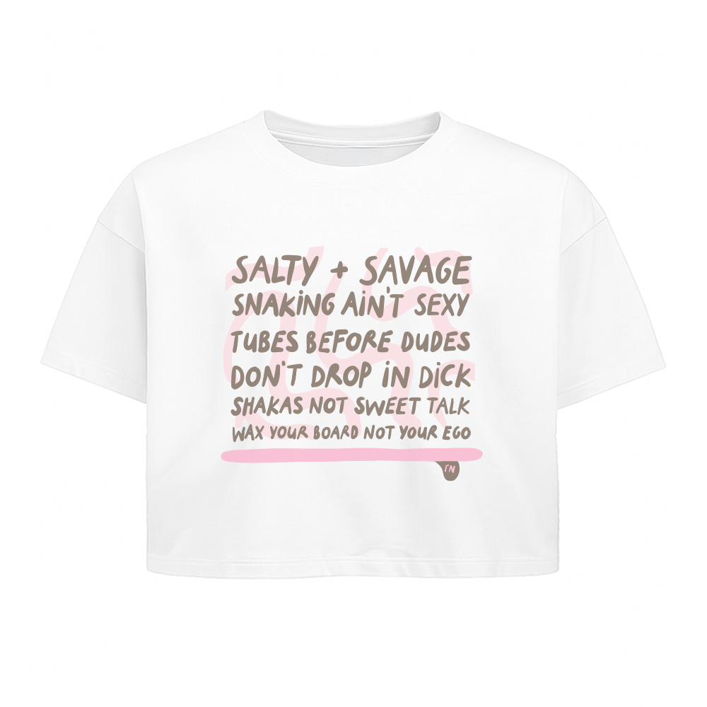 Salty + Savage Cropped T-shirt