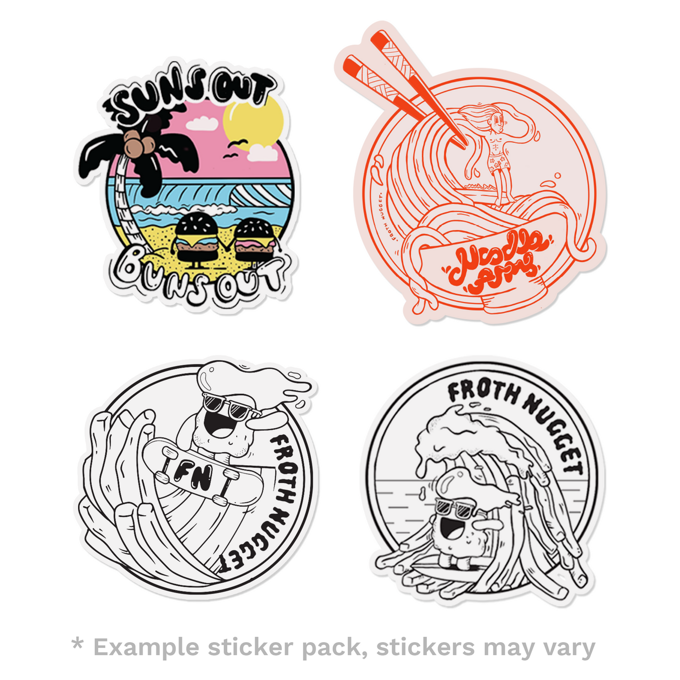 Mystery Froth Nugget Sticker Pack