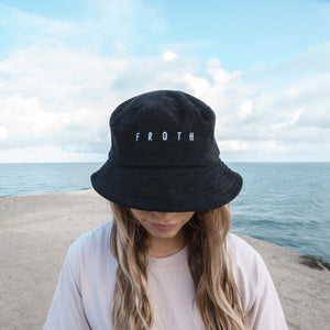 Black Bucket Hat | Bucket hats For Women | Froth Nugget